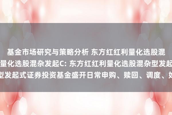 基金市场研究与策略分析 东方红红利量化选股混杂发起A,东方红红利量化选股混杂发起C: 东方红红利量化选股混杂型发起式证券投资基金盛开日常申购、赎回、调度、如期定额投资业务的公告