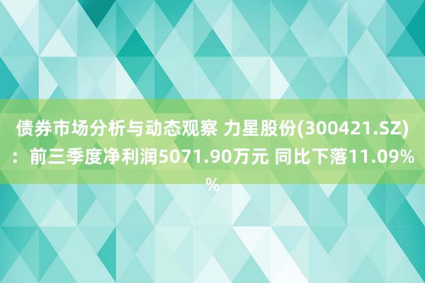 债券市场分析与动态观察 力星股份(300421.SZ)：前三季度净利润5071.90万元 同比下落11.09%