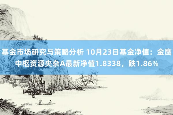 基金市场研究与策略分析 10月23日基金净值：金鹰中枢资源夹杂A最新净值1.8338，跌1.86%