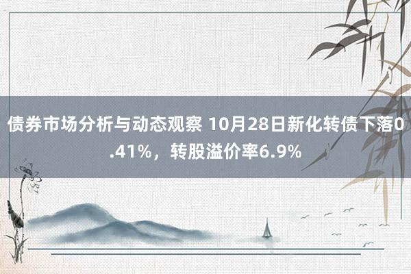 债券市场分析与动态观察 10月28日新化转债下落0.41%，转股溢价率6.9%