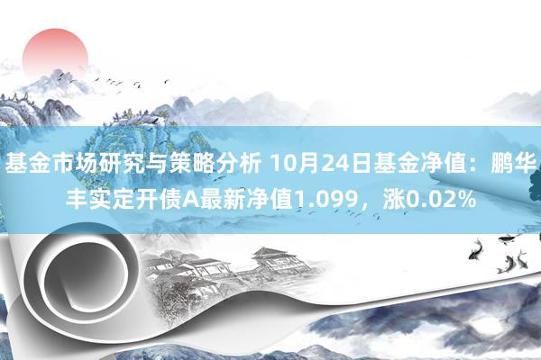 基金市场研究与策略分析 10月24日基金净值：鹏华丰实定开债A最新净值1.099，涨0.02%