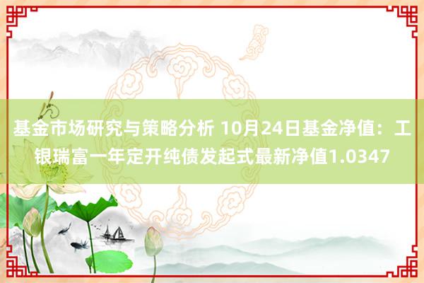 基金市场研究与策略分析 10月24日基金净值：工银瑞富一年定开纯债发起式最新净值1.0347