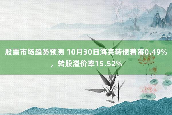 股票市场趋势预测 10月30日海亮转债着落0.49%，转股溢价率15.52%