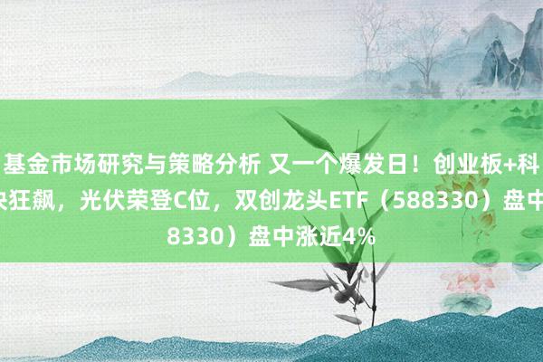 基金市场研究与策略分析 又一个爆发日！创业板+科创板联袂狂飙，光伏荣登C位，双创龙头ETF（588330）盘中涨近4%