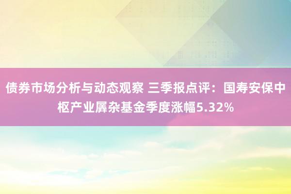 债券市场分析与动态观察 三季报点评：国寿安保中枢产业羼杂基金季度涨幅5.32%