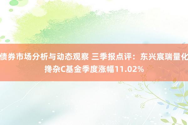 债券市场分析与动态观察 三季报点评：东兴宸瑞量化搀杂C基金季度涨幅11.02%