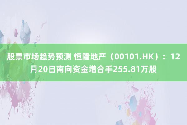 股票市场趋势预测 恒隆地产（00101.HK）：12月20日南向资金增合手255.81万股