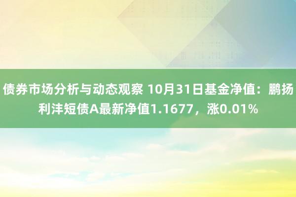 债券市场分析与动态观察 10月31日基金净值：鹏扬利沣短债A最新净值1.1677，涨0.01%