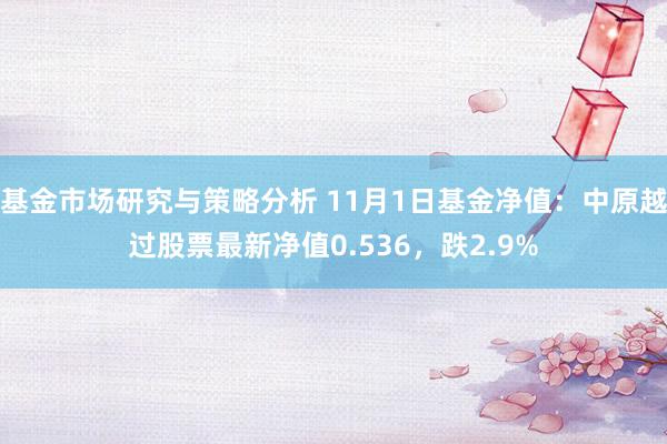 基金市场研究与策略分析 11月1日基金净值：中原越过股票最新净值0.536，跌2.9%