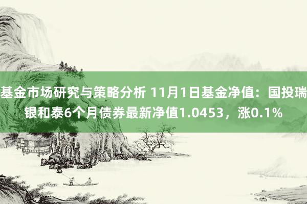 基金市场研究与策略分析 11月1日基金净值：国投瑞银和泰6个月债券最新净值1.0453，涨0.1%