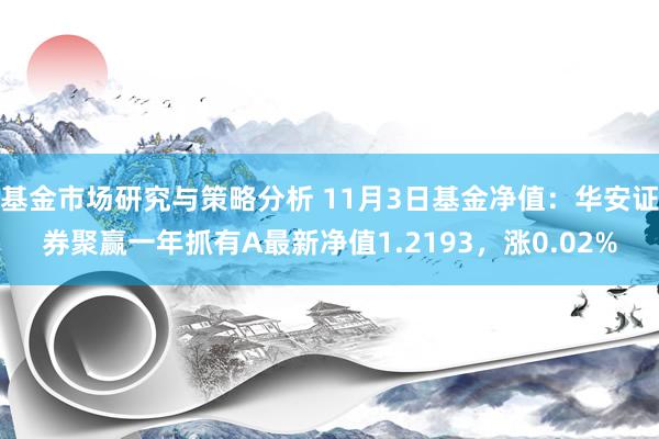 基金市场研究与策略分析 11月3日基金净值：华安证券聚赢一年抓有A最新净值1.2193，涨0.02%