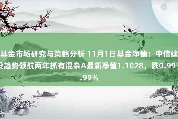 基金市场研究与策略分析 11月1日基金净值：中信建投趋势领航两年抓有混杂A最新净值1.1028，跌0.99%