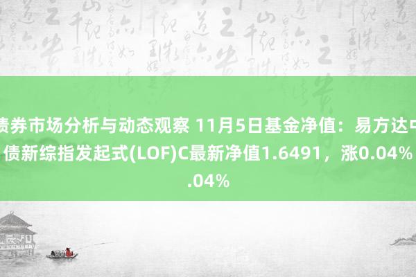 债券市场分析与动态观察 11月5日基金净值：易方达中债新综指发起式(LOF)C最新净值1.6491，涨0.04%