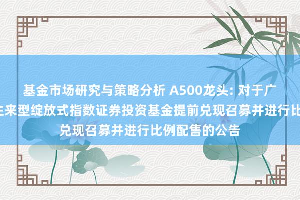 基金市场研究与策略分析 A500龙头: 对于广发中证A500往来型绽放式指数证券投资基金提前兑现召募并进行比例配售的公告