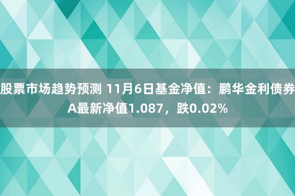 股票市场趋势预测 11月6日基金净值：鹏华金利债券A最新净值1.087，跌0.02%