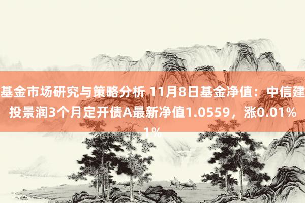 基金市场研究与策略分析 11月8日基金净值：中信建投景润3个月定开债A最新净值1.0559，涨0.01%