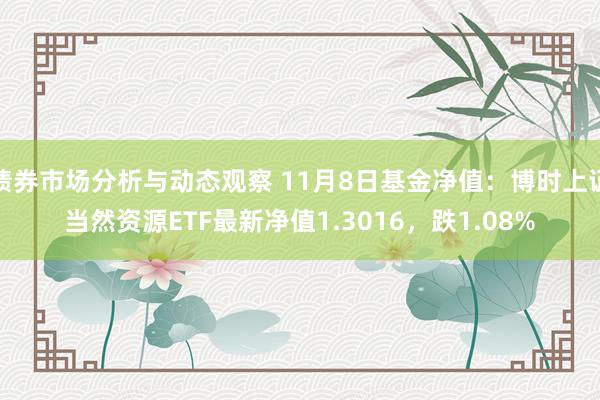 债券市场分析与动态观察 11月8日基金净值：博时上证当然资源ETF最新净值1.3016，跌1.08%