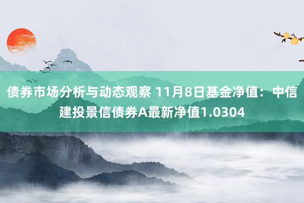 债券市场分析与动态观察 11月8日基金净值：中信建投景信债券A最新净值1.0304