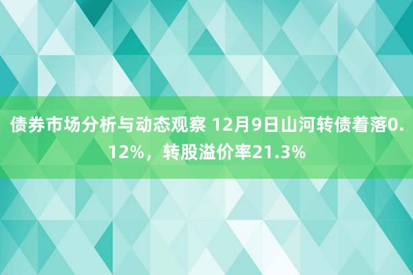 债券市场分析与动态观察 12月9日山河转债着落0.12%，转股溢价率21.3%