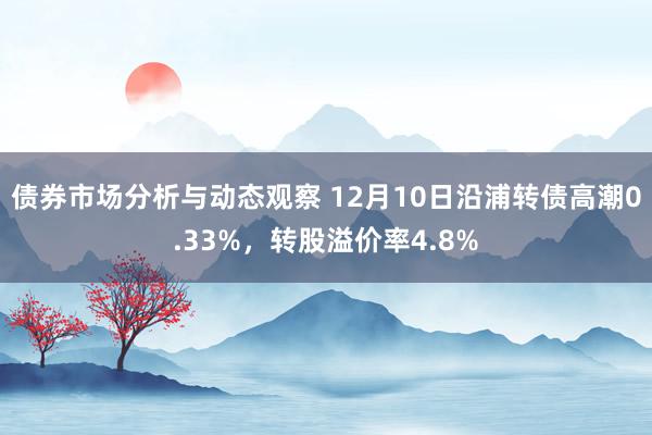 债券市场分析与动态观察 12月10日沿浦转债高潮0.33%，转股溢价率4.8%