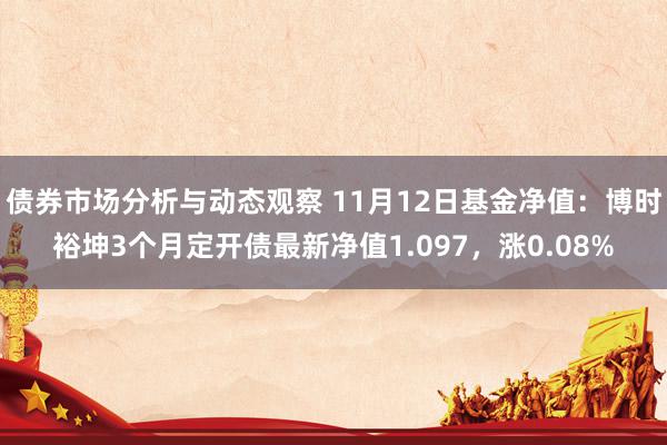 债券市场分析与动态观察 11月12日基金净值：博时裕坤3个月定开债最新净值1.097，涨0.08%