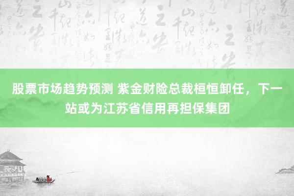 股票市场趋势预测 紫金财险总裁桓恒卸任，下一站或为江苏省信用再担保集团