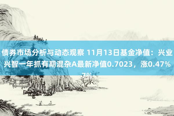 债券市场分析与动态观察 11月13日基金净值：兴业兴智一年抓有期混杂A最新净值0.7023，涨0.47%