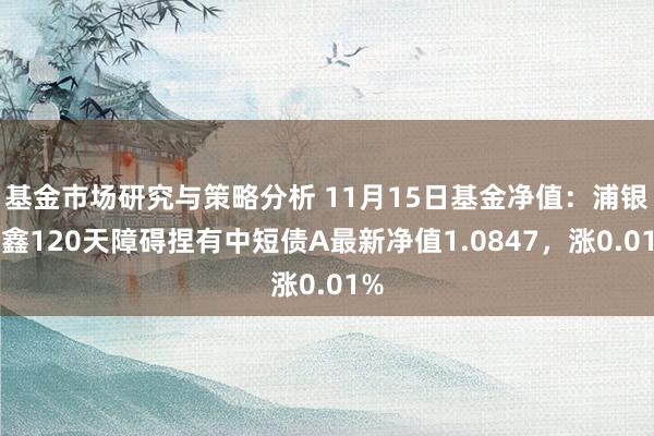 基金市场研究与策略分析 11月15日基金净值：浦银稳鑫120天障碍捏有中短债A最新净值1.0847，涨0.01%