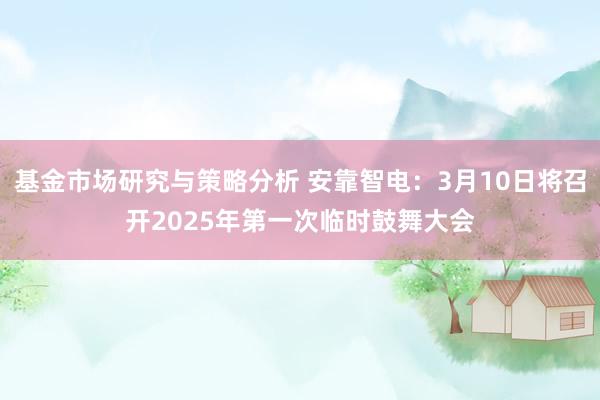 基金市场研究与策略分析 安靠智电：3月10日将召开2025年第一次临时鼓舞大会