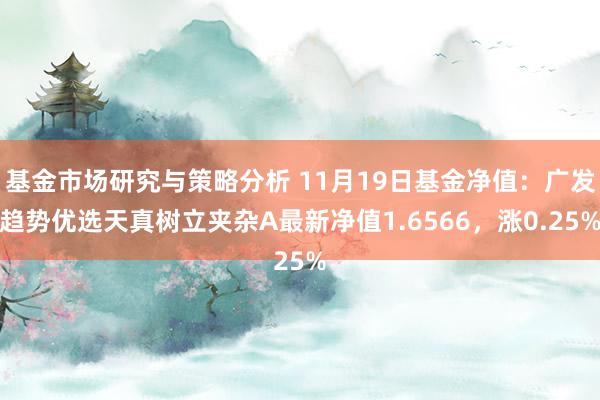 基金市场研究与策略分析 11月19日基金净值：广发趋势优选天真树立夹杂A最新净值1.6566，涨0.25%