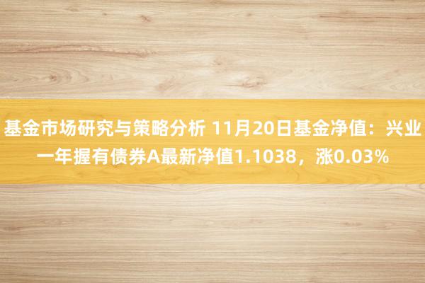 基金市场研究与策略分析 11月20日基金净值：兴业一年握有债券A最新净值1.1038，涨0.03%