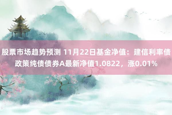 股票市场趋势预测 11月22日基金净值：建信利率债政策纯债债券A最新净值1.0822，涨0.01%