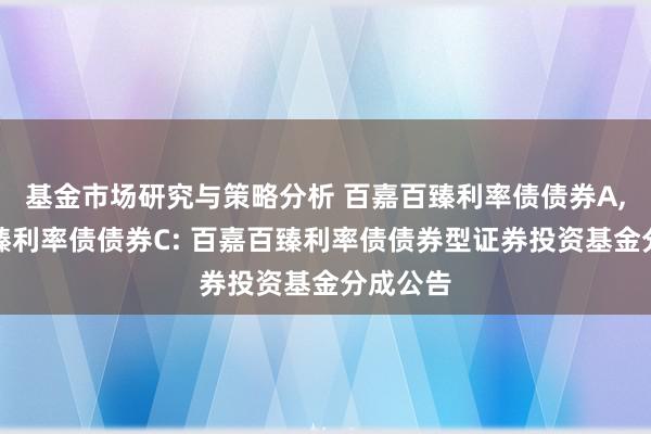 基金市场研究与策略分析 百嘉百臻利率债债券A,百嘉百臻利率债债券C: 百嘉百臻利率债债券型证券投资基金分成公告