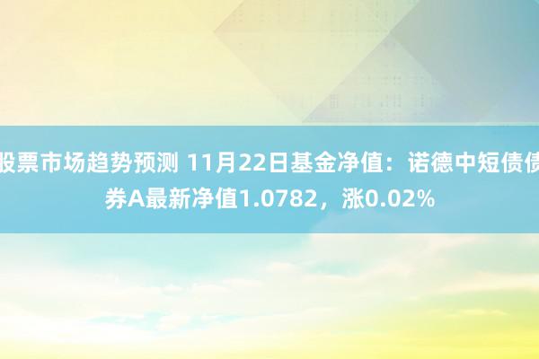 股票市场趋势预测 11月22日基金净值：诺德中短债债券A最新净值1.0782，涨0.02%