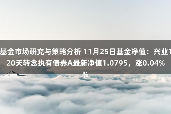 基金市场研究与策略分析 11月25日基金净值：兴业120天转念执有债券A最新净值1.0795，涨0.04%