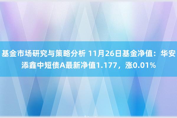 基金市场研究与策略分析 11月26日基金净值：华安添鑫中短债A最新净值1.177，涨0.01%